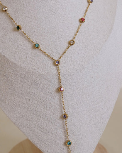 Collier "JENNIE" - Bleu Saphir