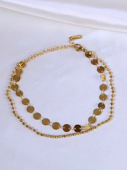 Bracelet de cheville "CALVI" - Bleu Saphir