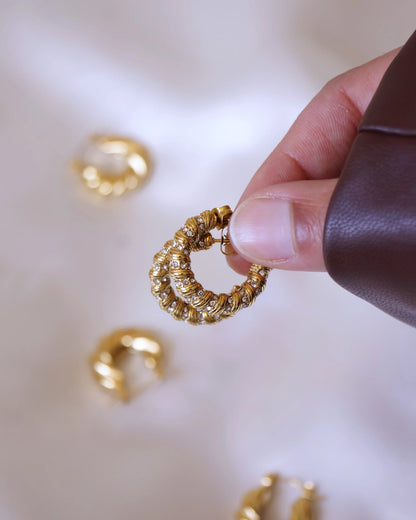 Boucles d'oreilles "TOULOUSE" - Bleu Saphir