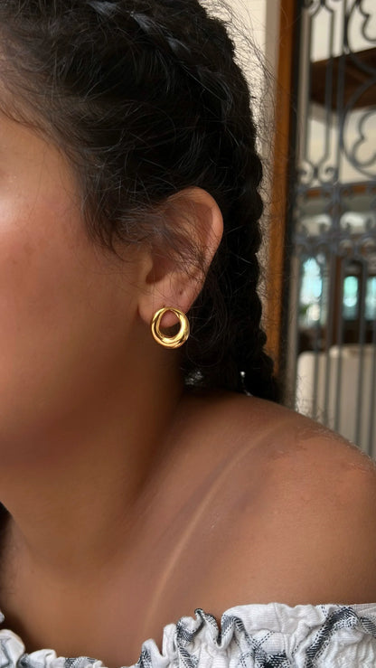 Boucles d'oreilles "AURA" - Bleu Saphir