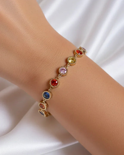 Bracelet "ESMERALDA" · Coloré - Bleu Saphir