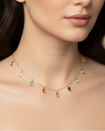 Collier "SWAN" - Bleu Saphir