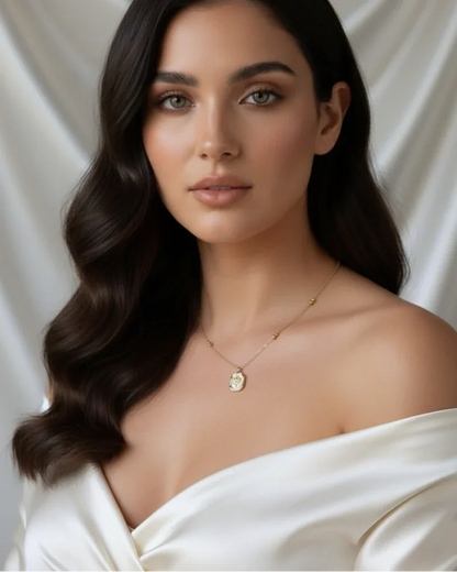 Collier "ROSE ETERNELLE" - Bleu Saphir