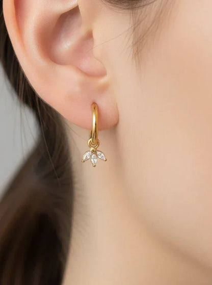 Boucles d'oreilles "MAELYS" - Bleu Saphir