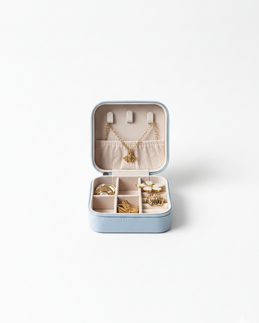 Boite à bijoux "L'Essentielle" (bleue)