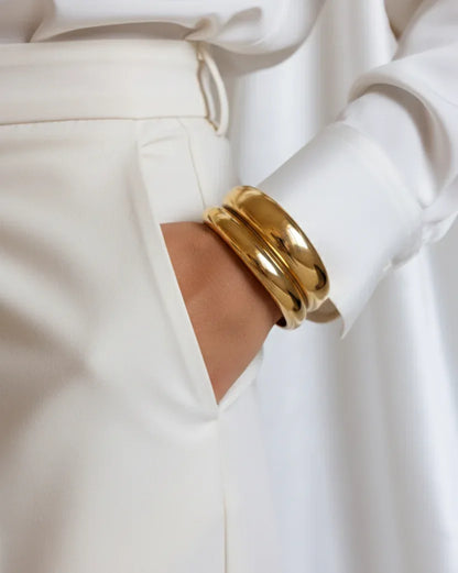 Bracelet Jonc "MAXIMALISTE" - Bleu Saphir