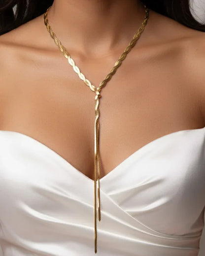 Collier "BETYNA" · Doré - Bleu Saphir