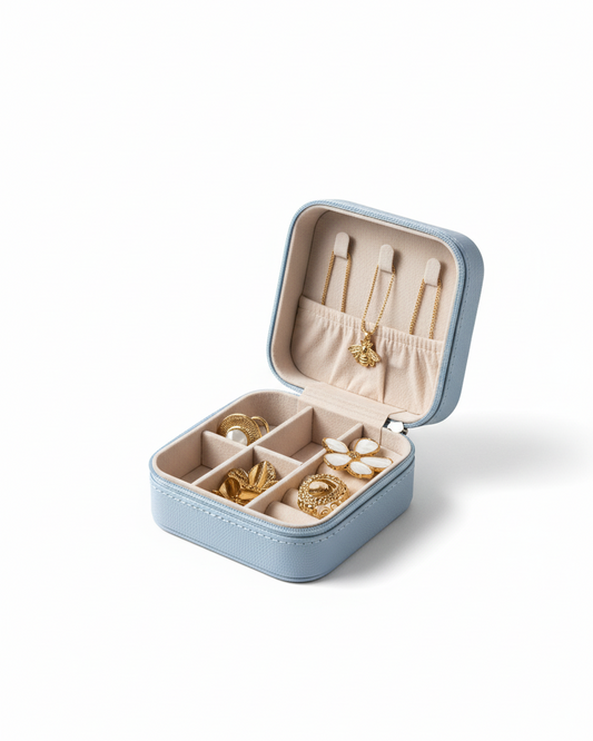 Boite à bijoux "L'Essentielle" (bleue)