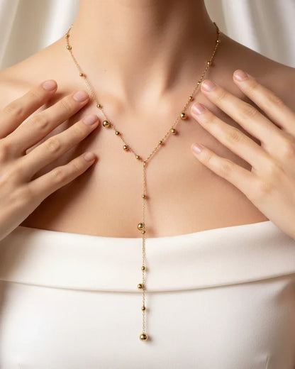 Collier sautoir "BUBBLE" - Bleu Saphir