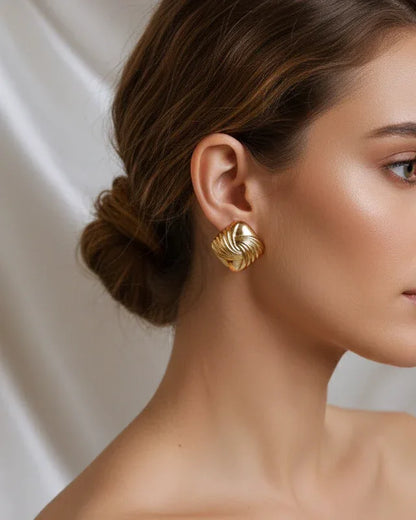 Boucles d'oreilles "SAFA" - Bleu Saphir