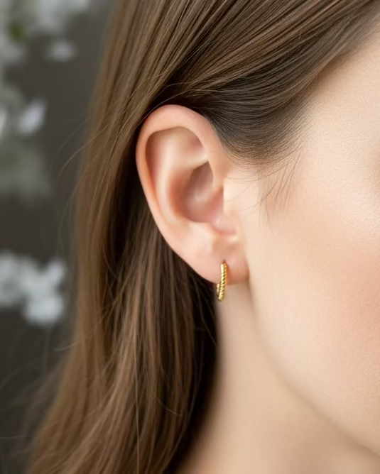 Boucles d'oreilles "TORSADE XS"