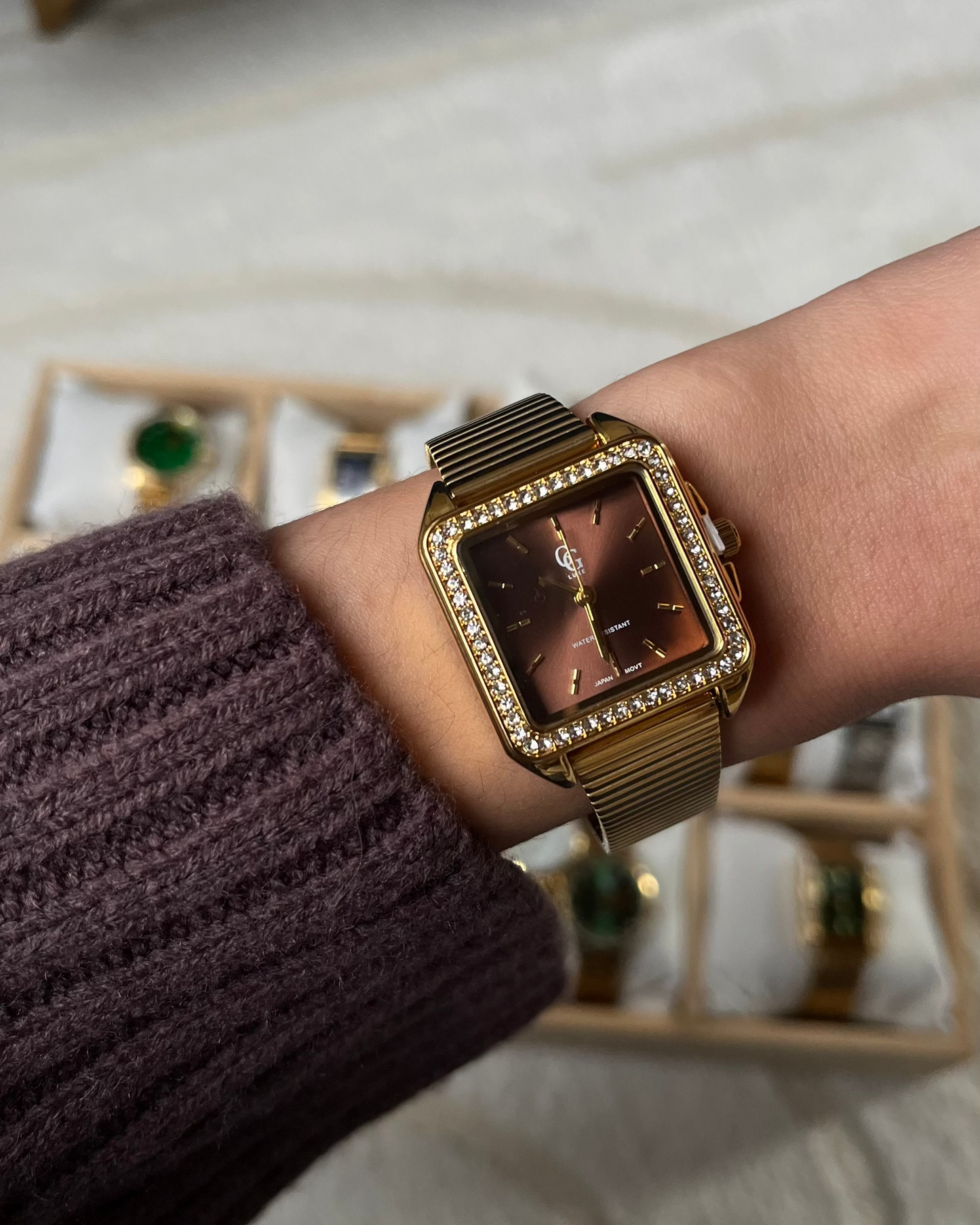 Montre "MONACO" · Moka