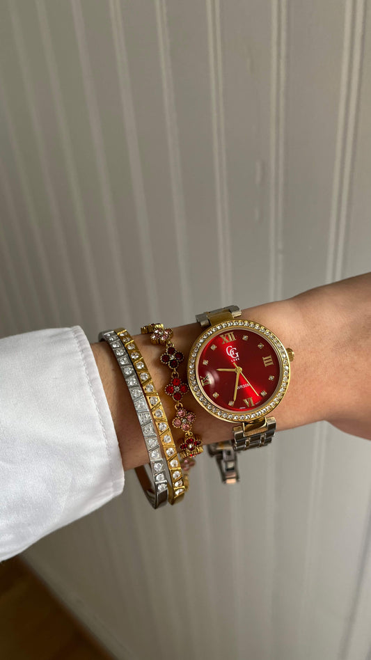 Combo "RED" (bracelet + montre + écrin offert)