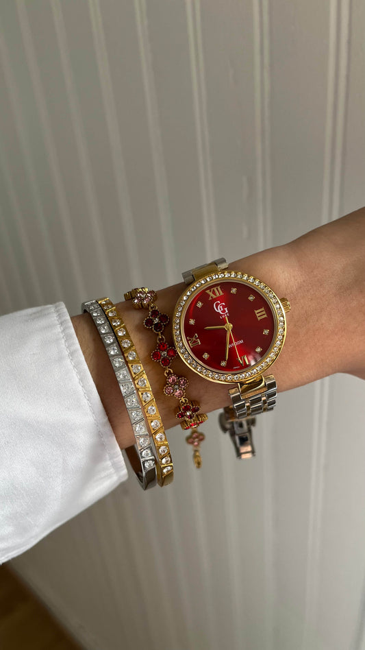Combo "RED" (bracelet + montre + écrin offert)