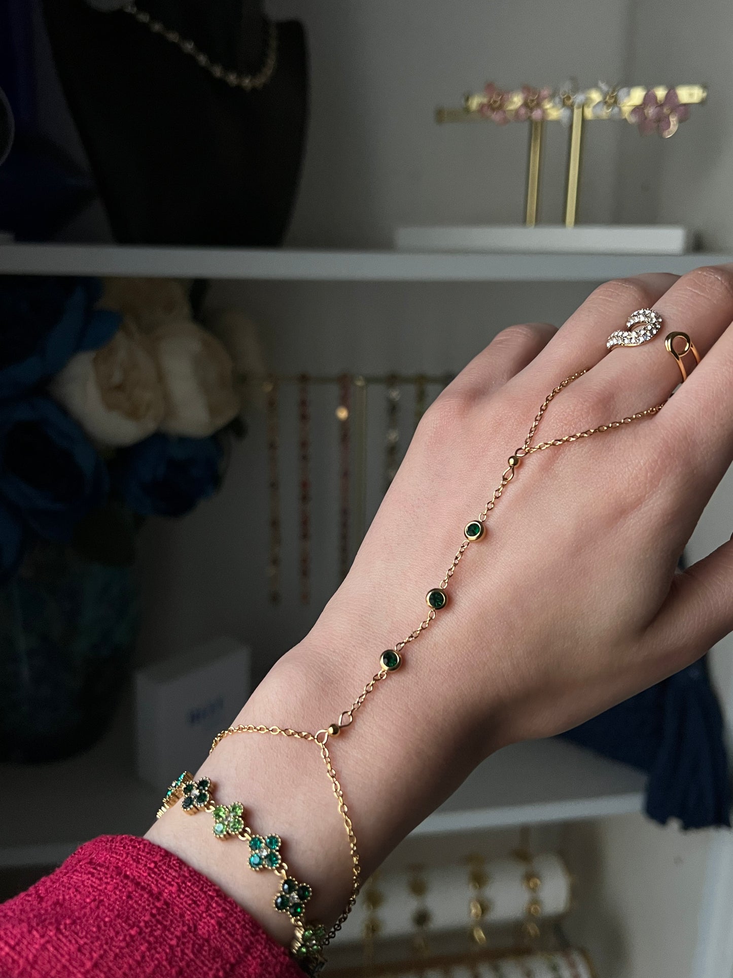 Chaine de main "EMERAUDE"