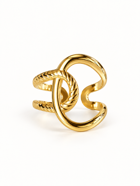 Bague "GRANDE" texturée