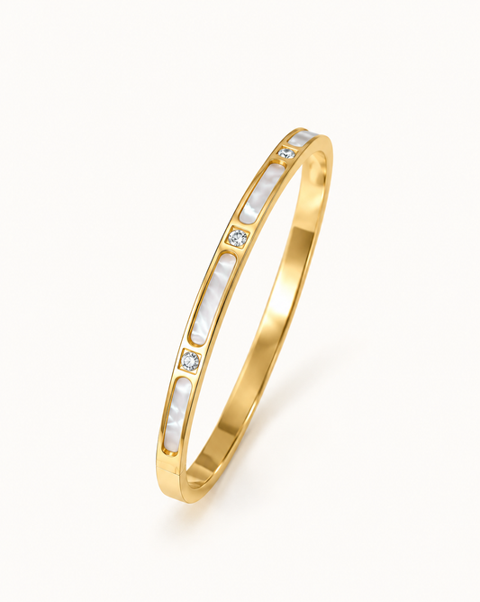 Bracelet jonc "LUXURY" · Doré