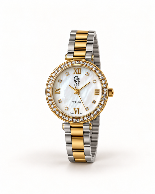 Montre TOKYO (bracelet bicolore doré et argenté)