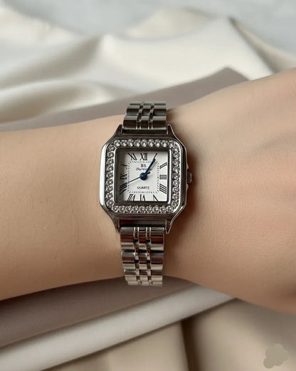 Montre "VICE CITY" · Argentée - Bleu Saphir