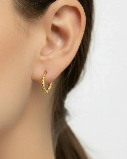 Boucles d'oreilles "TORSADE S" - Bleu Saphir