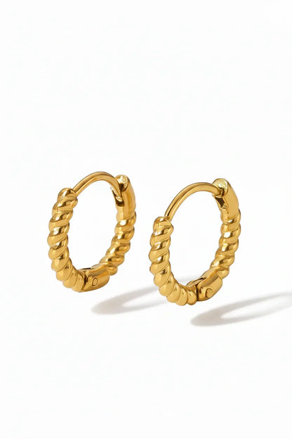 Boucles d'oreilles "TORSADE XS" - Bleu Saphir