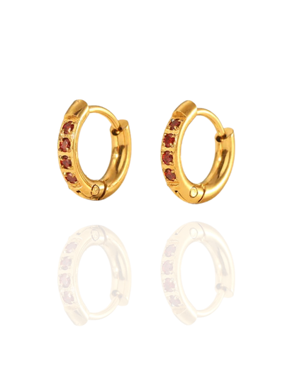 Boucles d'oreilles "CONFETTI XXS" - mini créoles colorées (1 cm)