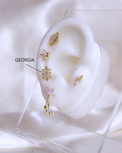 Piercing "GEORGIA" - Bleu Saphir