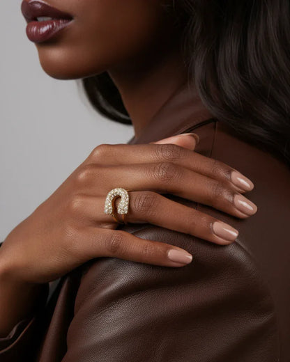 Bague "AUDREY" - Bleu Saphir