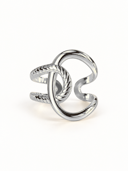 Bague "GRANDE" texturée