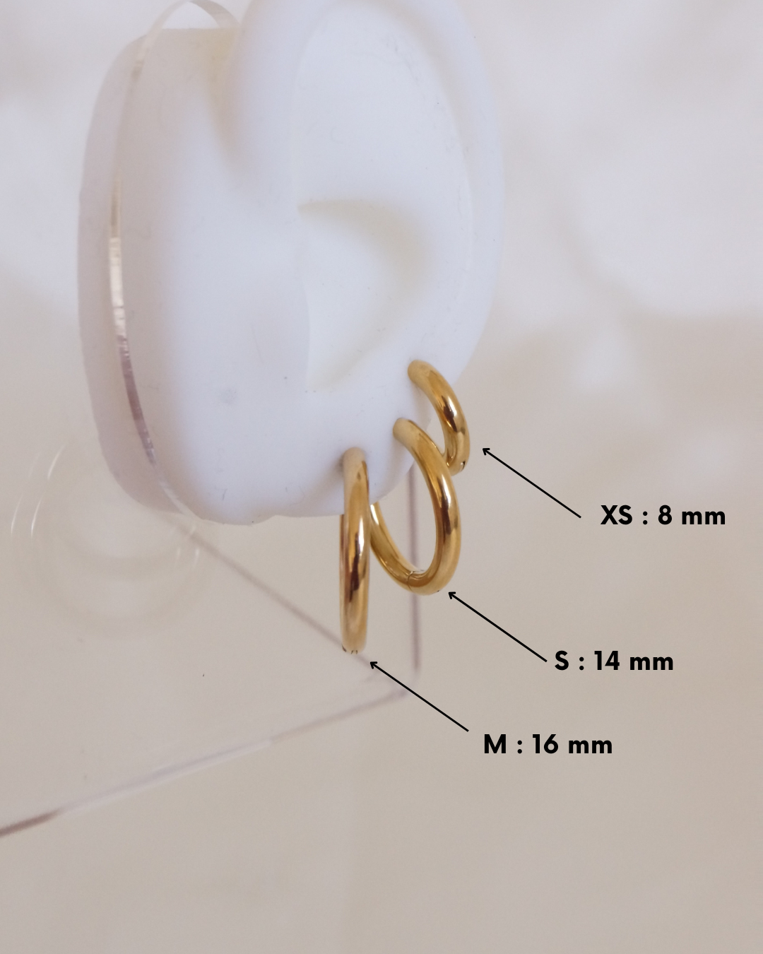 Boucles d'oreilles "ESSENTIELLE" - Taille XS